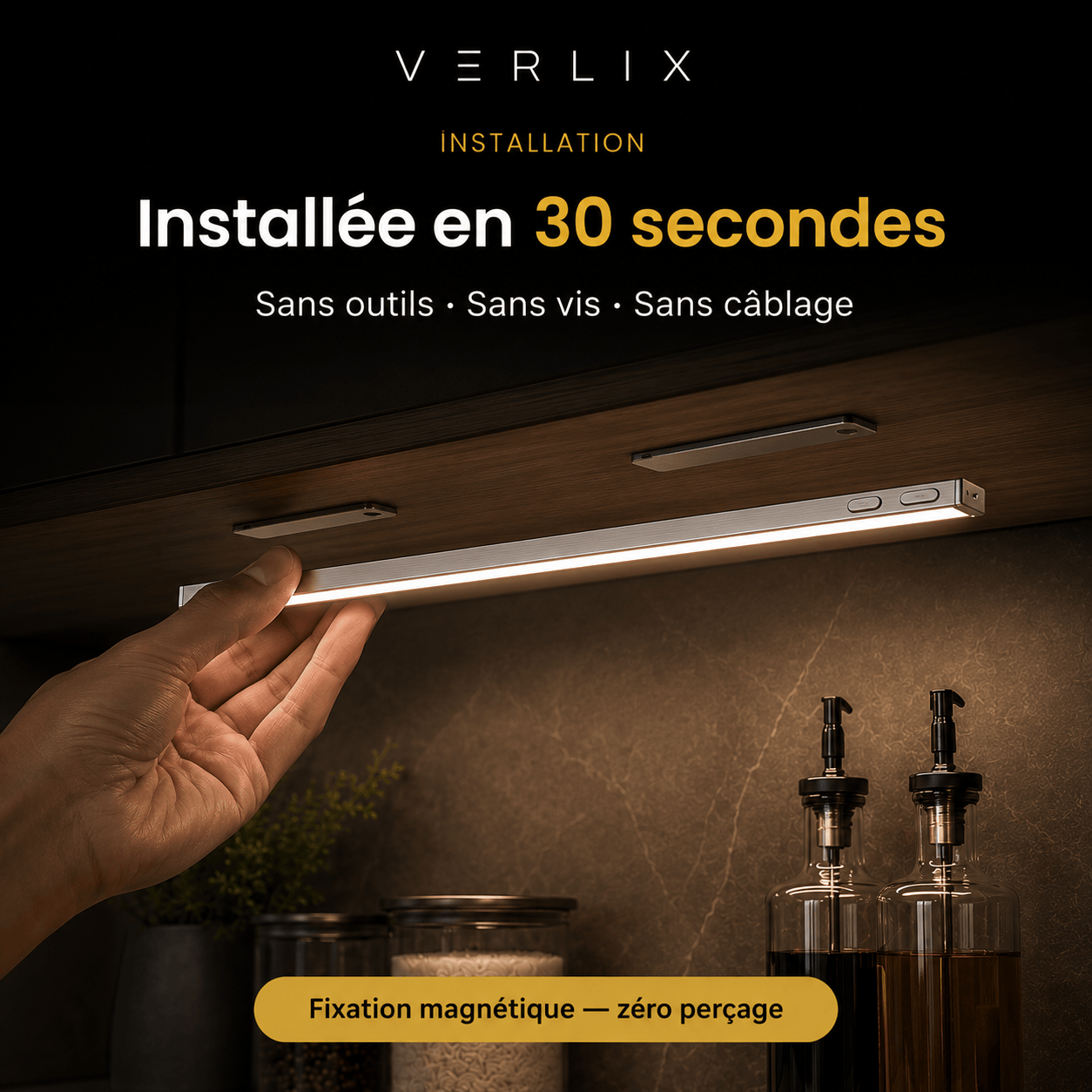 Verlix™ | Réglette LED Automatique Sans Fil