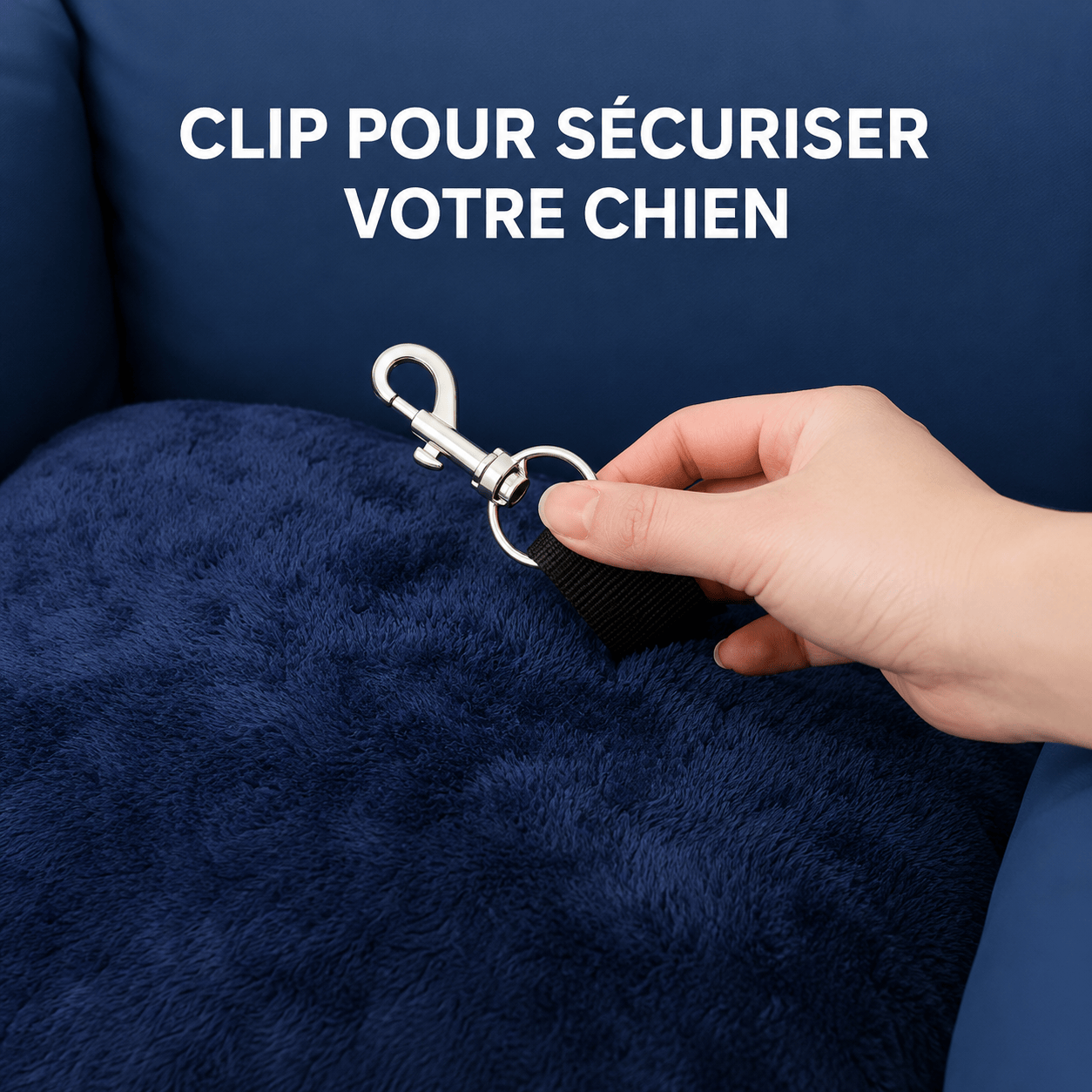 DogDock | Lit de Voiture Anti-Stress avec Attaches de Sécurité
