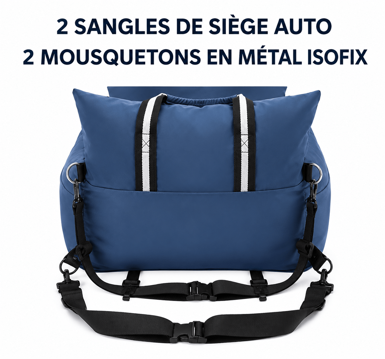 DogDock | Lit de Voiture Anti-Stress avec Attaches de Sécurité