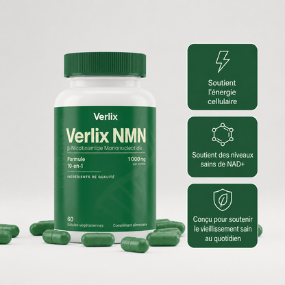 Verlix | Gélules de NMN Pur (Formule 10-en-1)