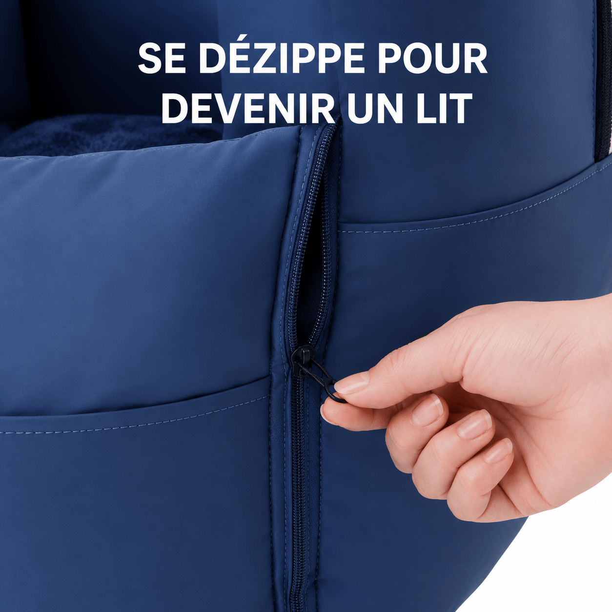 DogDock | Lit de Voiture Anti-Stress avec Attaches de Sécurité