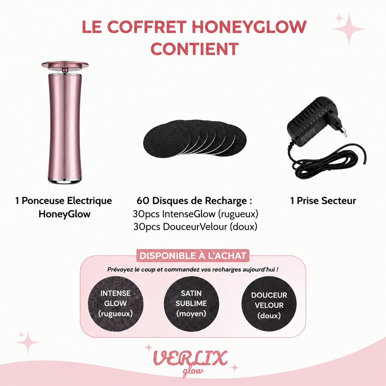 Verlix Glow™ – La Ponceuse Pieds pour des Talons Doux & Lisses