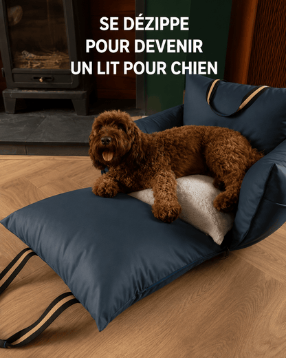 DogDock | Lit de Voiture Anti-Stress avec Attaches de Sécurité