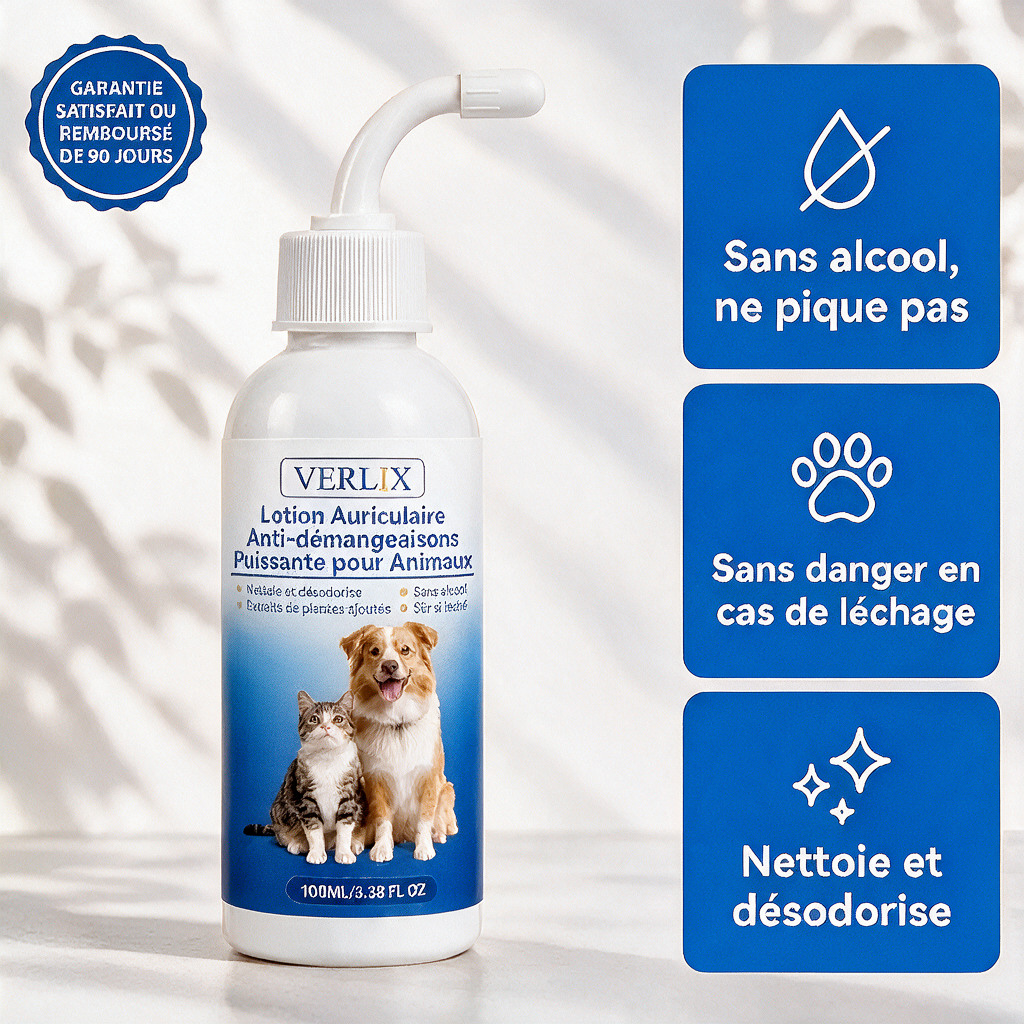 Nettoyant Oreilles pour Chiens & Chats